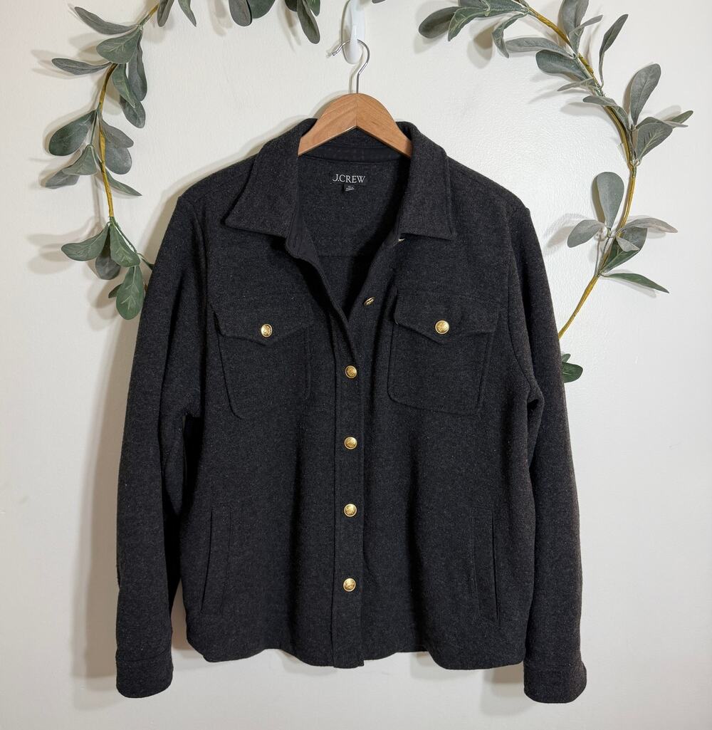 J.Crew Dark Gray Shacket LAST CALL